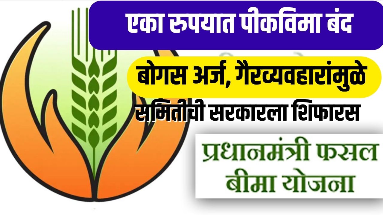 एक रुपयात पीकविमा बंद? बोगस अर्ज, गैरव्यवहारांमुळे समितीची सरकारला शिफारस